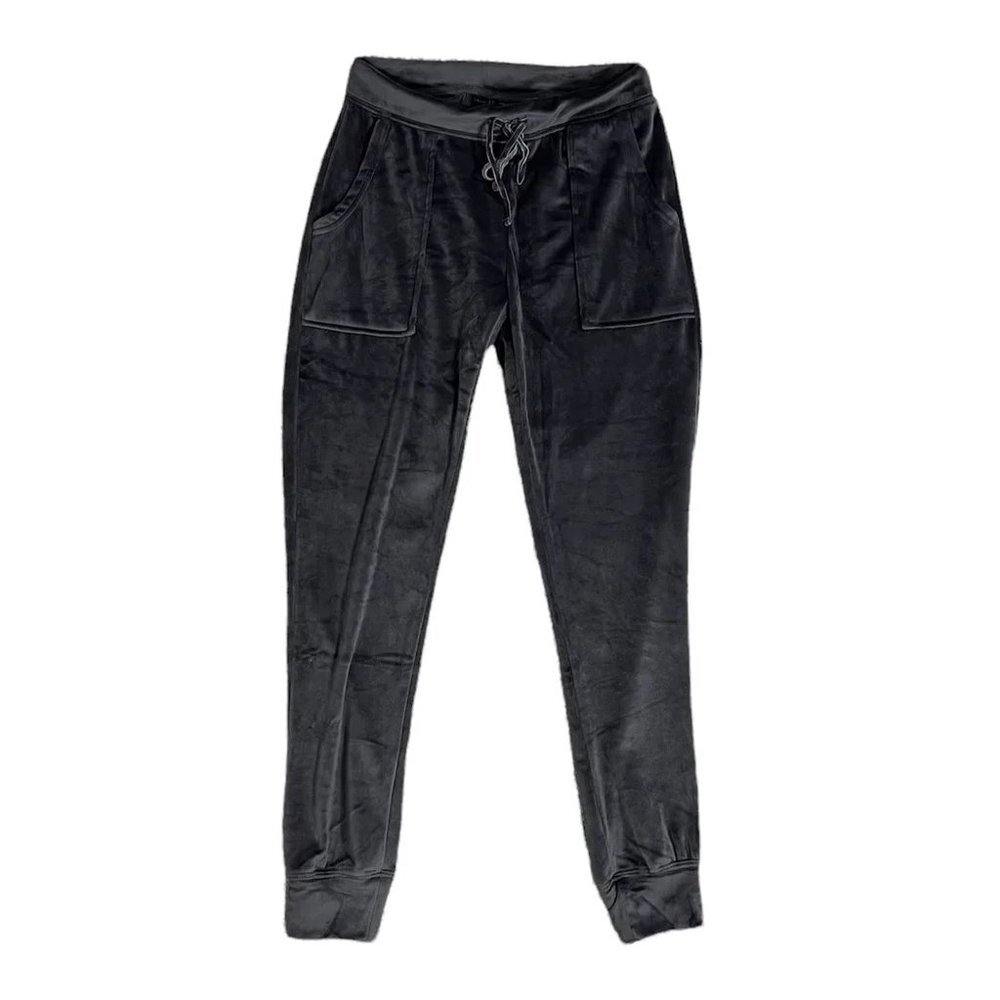 House of Harlow 1960 Nicole Richie Grey Velvet Jogger Sweatpants Casual Cozy